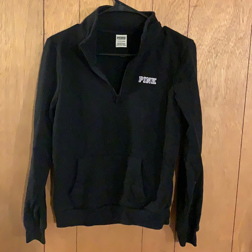 pink quarter zip